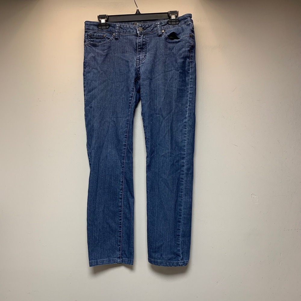 Prana Straight Leg Jeans Womens 8/29 Blue Excellent Organic Cotton Stretch